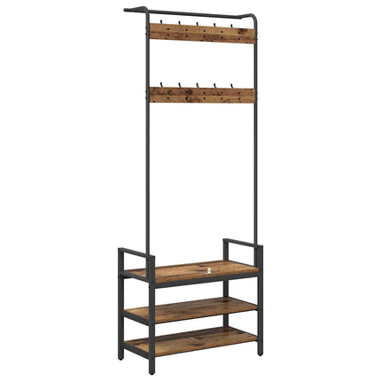 Porte-manteau Bois ancien 75 x 34 x 184 cm Bois d'ingénierie