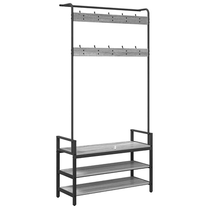 Porte-manteau Sonoma gris 95 x 34 x 184 cm Bois d'ingénierie