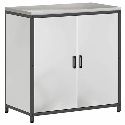 Ensemble de rangement cuisine avec étagère 2 pcs Argent Acier