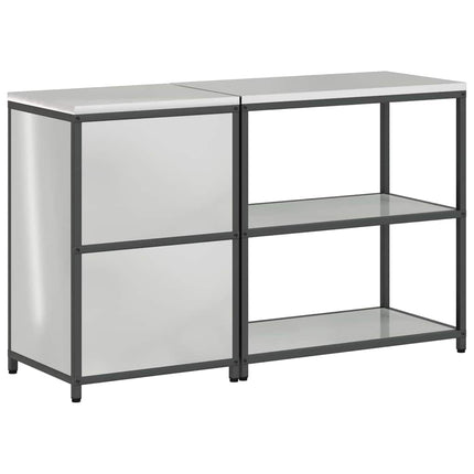 Ensemble de rangement cuisine 2 pcs Argent Acier galvanisé