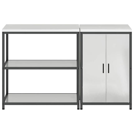 Ensemble de rangement cuisine 2 pcs Argent Acier galvanisé