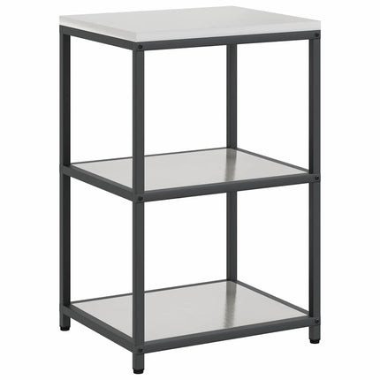Ensemble de rangement cuisine avec étagère 2 pcs Argent Acier