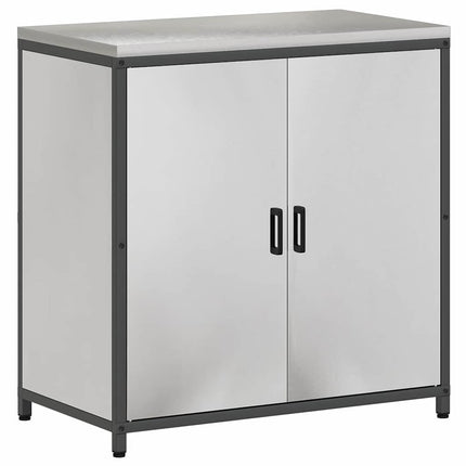 Ensemble de rangement cuisine avec étagère 2 pcs Argent Acier
