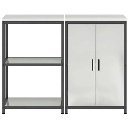 Ensemble de rangement cuisine 2 pcs Argent Acier galvanisé
