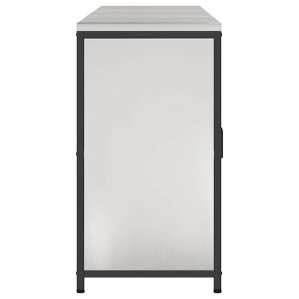 Ensemble de rangement cuisine avec étagère 3 pcs Argent Acier