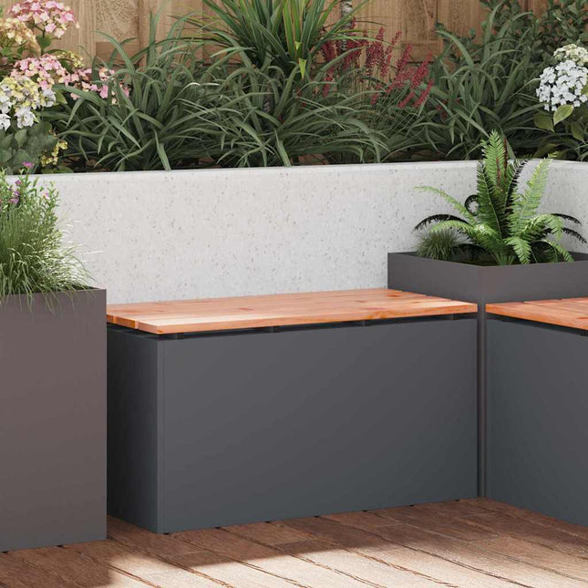 Banc de jardin Anthracite 80 x 40 x 43 cm Acier