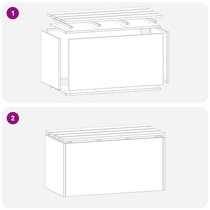 Banc de jardin Rouillé 80 x 40 x 43 cm