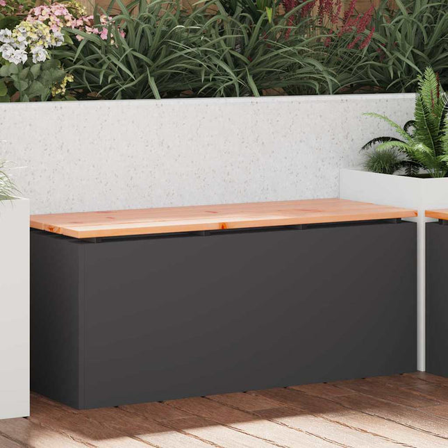 Banc de jardin Noir 100 x 40 x 43 cm Acier