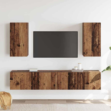 Ensemble meuble TV 4 pcs Bois ancien 160 x 30 x 30 cm