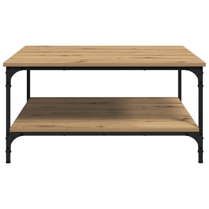 Table Basse Bois D'ingénierie chêne artisanal 80 x 80 x 40 cm