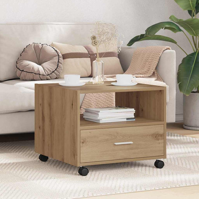 Table Basse 55 X 55 X 45 Cm Bois D'ingénierie chêne artisanal