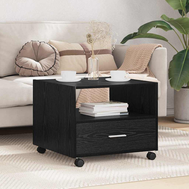 Table Basse 55 X 55 X 45 Cm Bois D'ingénierie Chêne noir