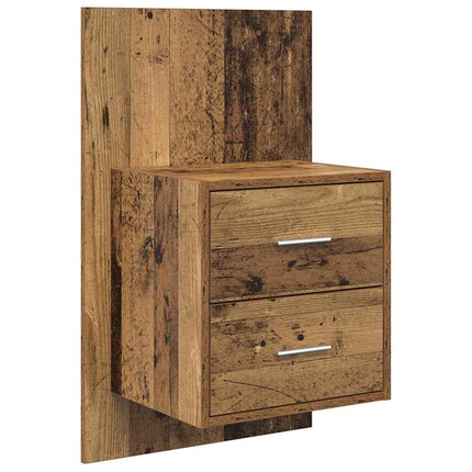 Cabinet de chevet mural 2 pcs Bois Ancien 48,5 x 32,5 x 80 cm
