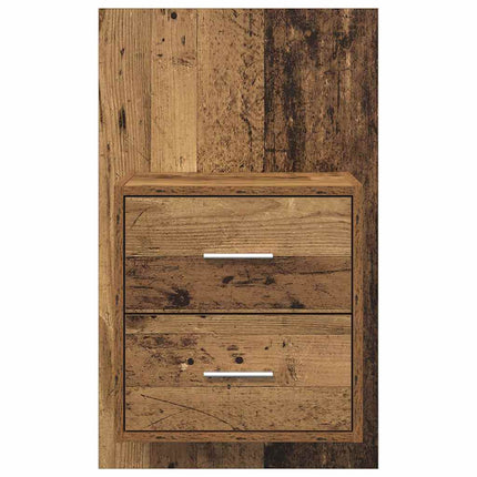 Cabinet de chevet mural 2 pcs Bois Ancien 48,5 x 32,5 x 80 cm