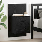 Cabinet de chevet mural 2 pcs Chêne noir 48,5 x 32,5 x 80 cm