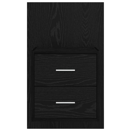 Cabinet de chevet mural 2 pcs Chêne noir 48,5 x 32,5 x 80 cm