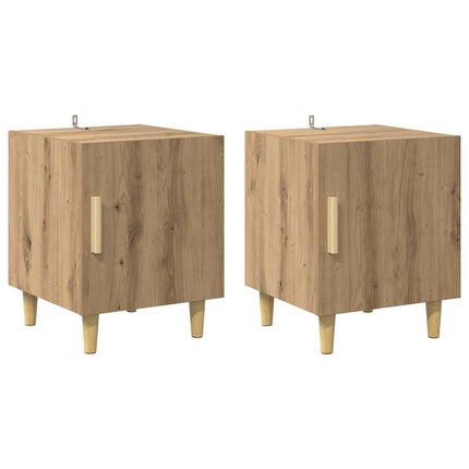 Cabinet de chevet 2 pcs Chêne artisanal 40 x 40 x 50 cm