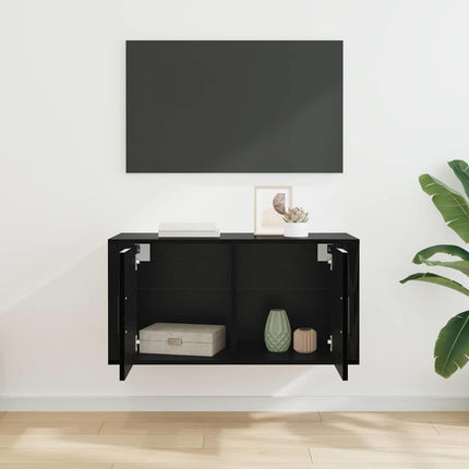 Meuble TV mural Chêne noir 80 x 34,5 x 40 cm Bois d'ingénierie
