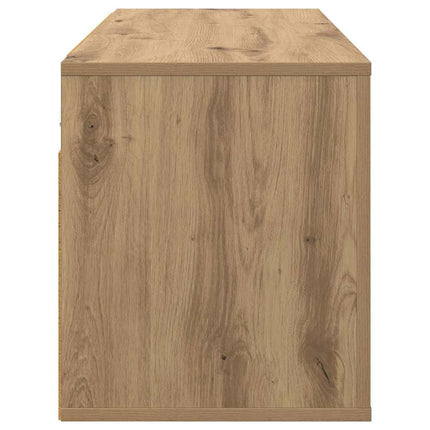 Meuble TV mural Chêne artisanal 100 x 34,5 x 40 cm