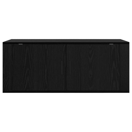 Meuble TV mural Chêne noir 100 x 34,5 x 40 cm Bois d'ingénierie
