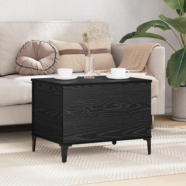 Table Basse 60 X 44.5 X 45 Cm Bois D'ingénierie Chêne noir 60 cm