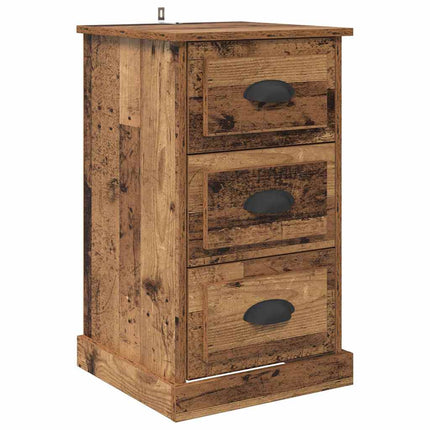 Cabinet De Chevet Avec Tiroir 39 X 39 X 67,5 Cm Bois ancien