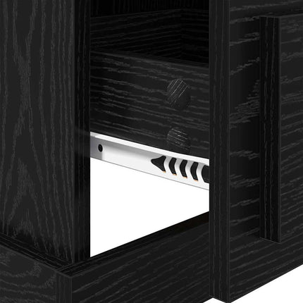 Cabinet De Chevet Avec Tiroir 39 X 39 X 67,5 Cm Chêne noir