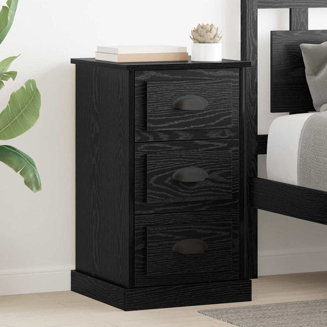 Cabinet De Chevet Avec Tiroir 39 X 39 X 67,5 Cm Chêne noir