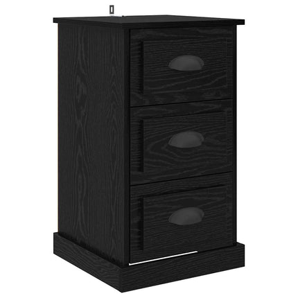 Cabinet De Chevet Avec Tiroir 39 X 39 X 67,5 Cm Chêne noir