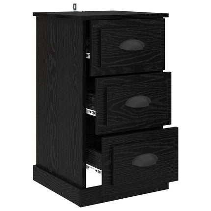 Cabinet De Chevet Avec Tiroir 39 X 39 X 67,5 Cm Chêne noir