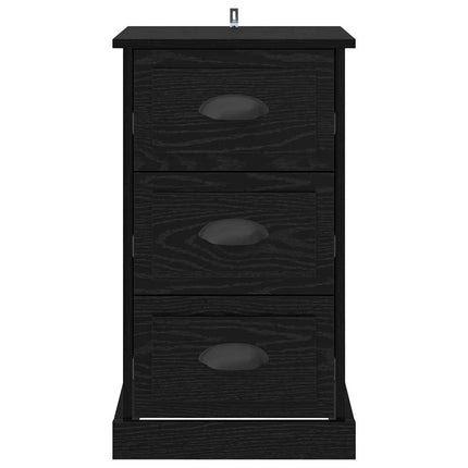 Cabinet De Chevet Avec Tiroir 39 X 39 X 67,5 Cm Chêne noir