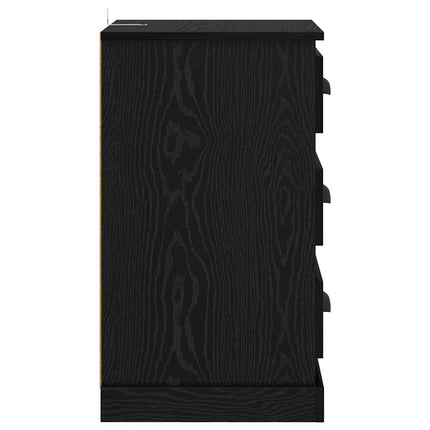 Cabinet De Chevet Avec Tiroir 39 X 39 X 67,5 Cm Chêne noir