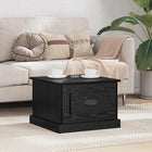 Table Basse 50 X 50 X 35 Cm Bois D'ingénierie Chêne noir