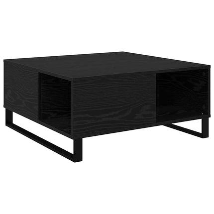 Table Basse 80 X 80 X 36,5 Cm Bois D'ingénierie Chêne noir