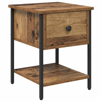 Table de chevet avec tiroir 2 pcs Bois ancien 34 x 35,5 x 45 cm