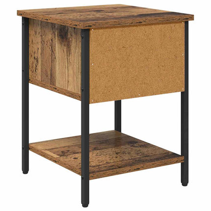 Table de chevet avec tiroir 2 pcs Bois ancien 34 x 35,5 x 45 cm