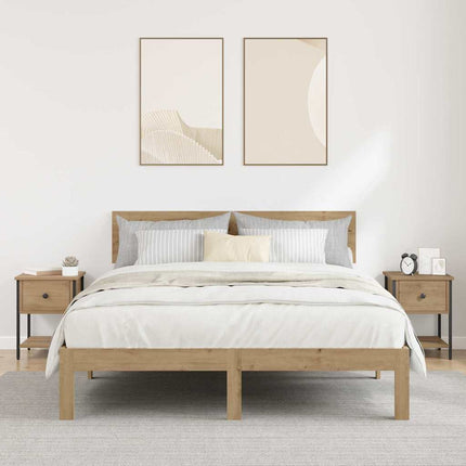 Table de chevet 2 pcs chêne artisanal 34 x 35,5 x 45 cm