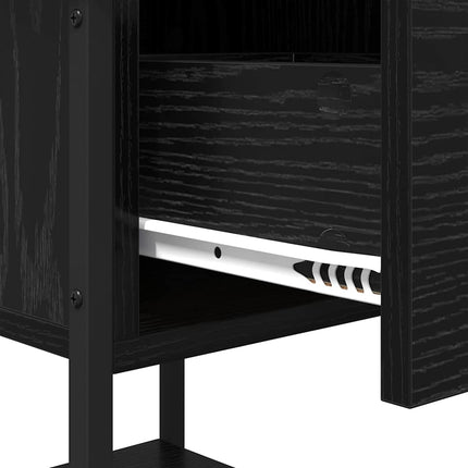 Table de chevet avec tiroir 2 pcs Chêne noir 34 x 35,5 x 45 cm