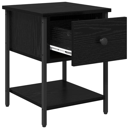 Table de chevet avec tiroir 2 pcs Chêne noir 34 x 35,5 x 45 cm