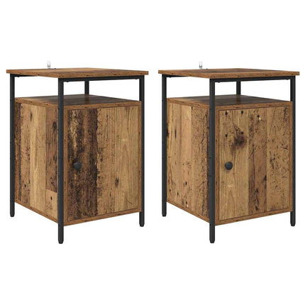 Cabinet de chevet 2 pcs Bois ancien 40 x 42 x 60cm
