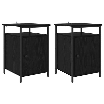 Cabinet de chevet 2 pcs Chêne noir 40 x 42 x 60cm