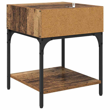 Table de chevet Bois ancien 40 x 40 x 50 cm Bois d'ingénierie