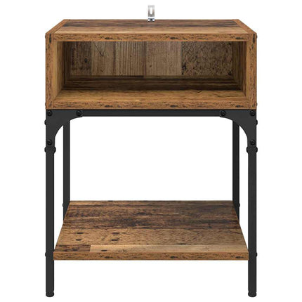 Table de chevet 2 pcs Bois ancien 40 x 40 x 50 cm