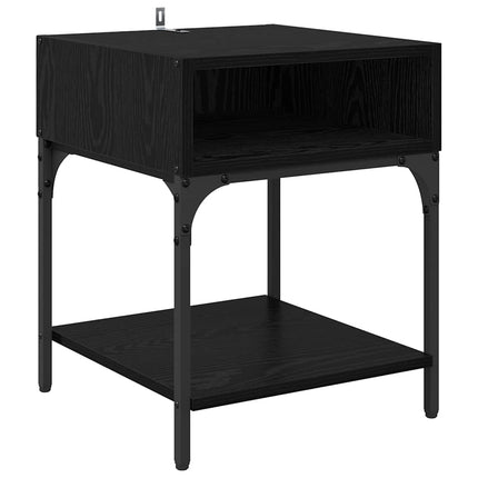 Table de chevet 2 pcs Chêne noir 40 x 40 x 50 cm