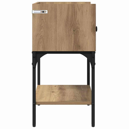 Table de chevet avec tiroir chêne artisanal 40 x 29 x 60 cm