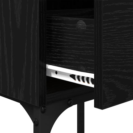 Table de chevet avec tiroir 2 pcs Chêne noir 40 x 29 x 60 cm