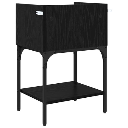 Table de chevet avec tiroir 2 pcs Chêne noir 40 x 29 x 60 cm