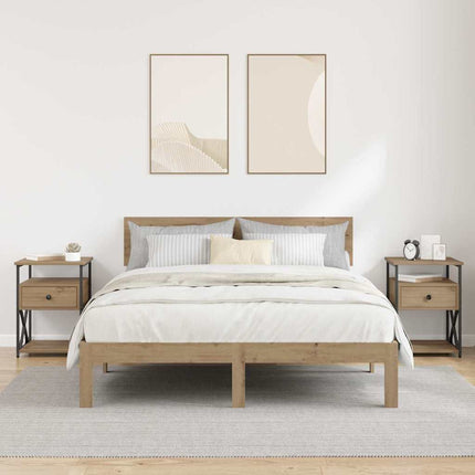 Cabinet de chevet 2 pcs chêne artisanal 40 x 42 x 55 cm