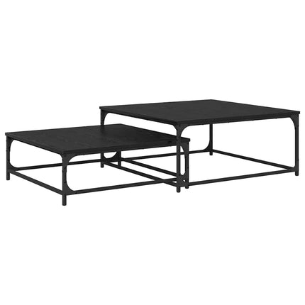 Table Basse Gigogne 2 Pcs 80 X 8035 X Cm Chêne noir