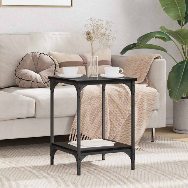 Table Basse Bois D'ingénierie Chêne noir 40 x 40 x 55 cm